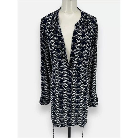 Chico’s Bird Geo Long Sleeve Tunic NWT 2 - Picture 4 of 11